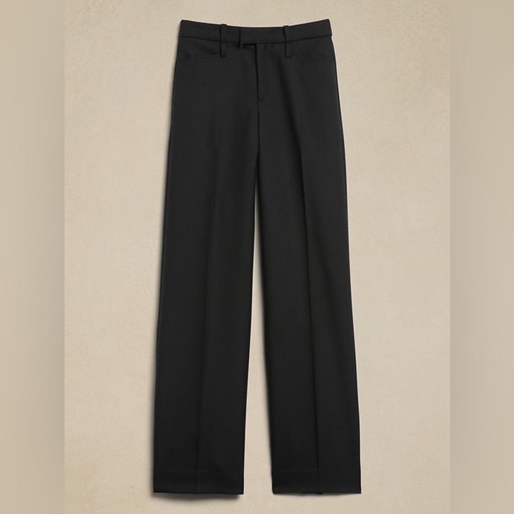 NWT Banana Republic Lido Wide-Leg Italian 100% Wool Pant size 4